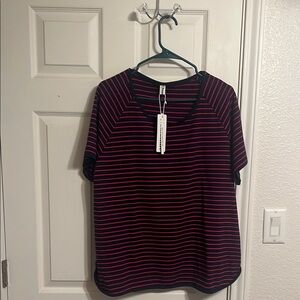 Striped navy blue and Red Women's lounge set